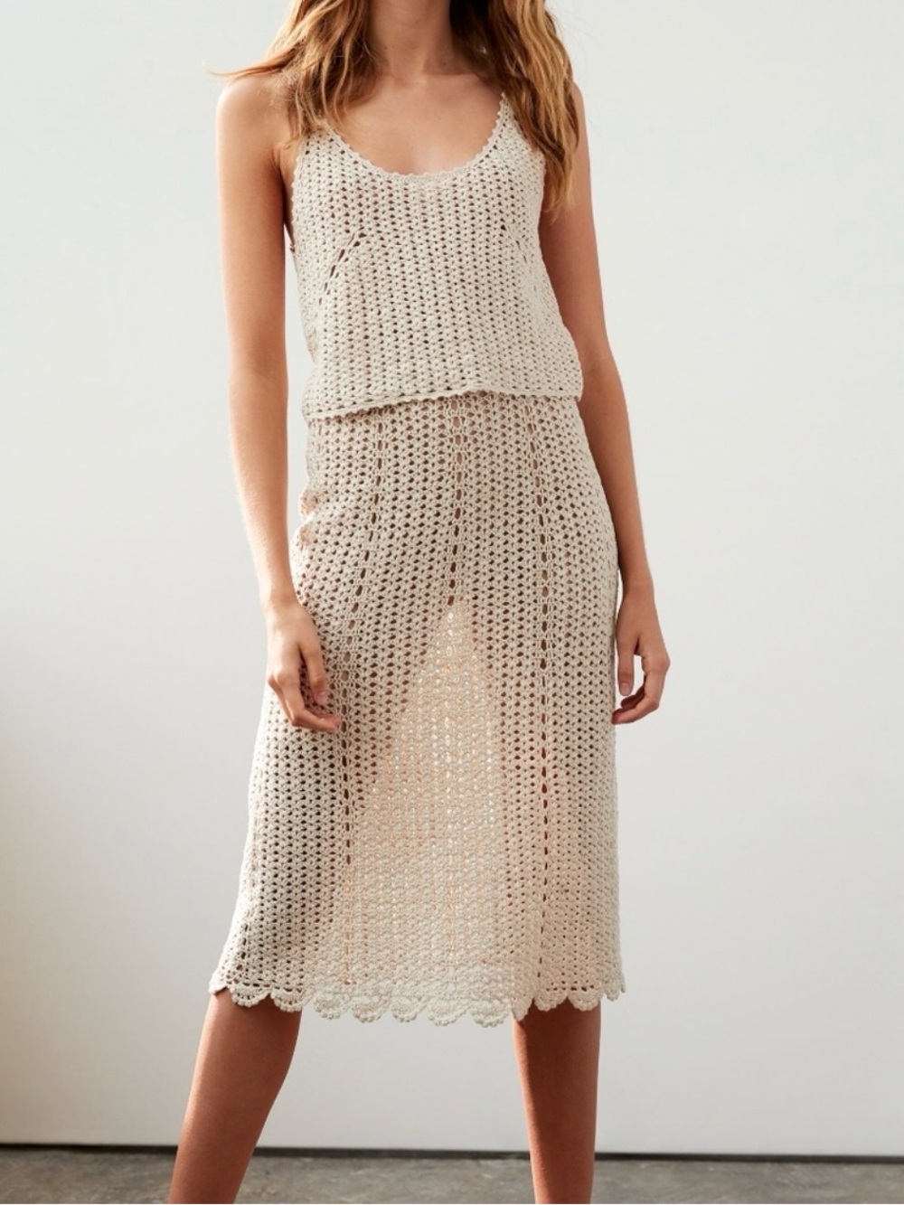 aritzia le fou cherita top and vasco skirt set - s